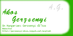 akos gerzsenyi business card